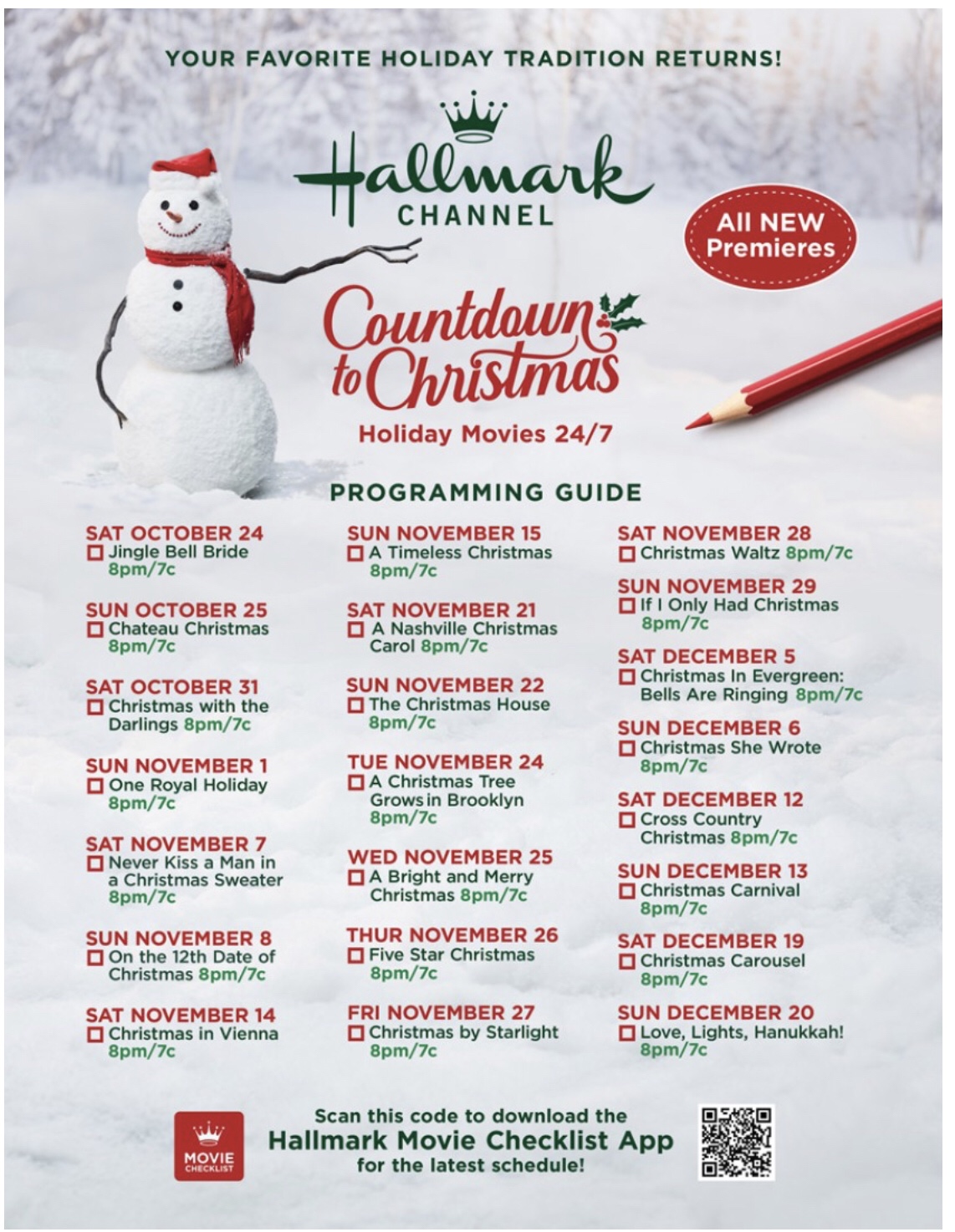 Hallmark Channel And Hallmark Movies Mysteries Channel Release NEW