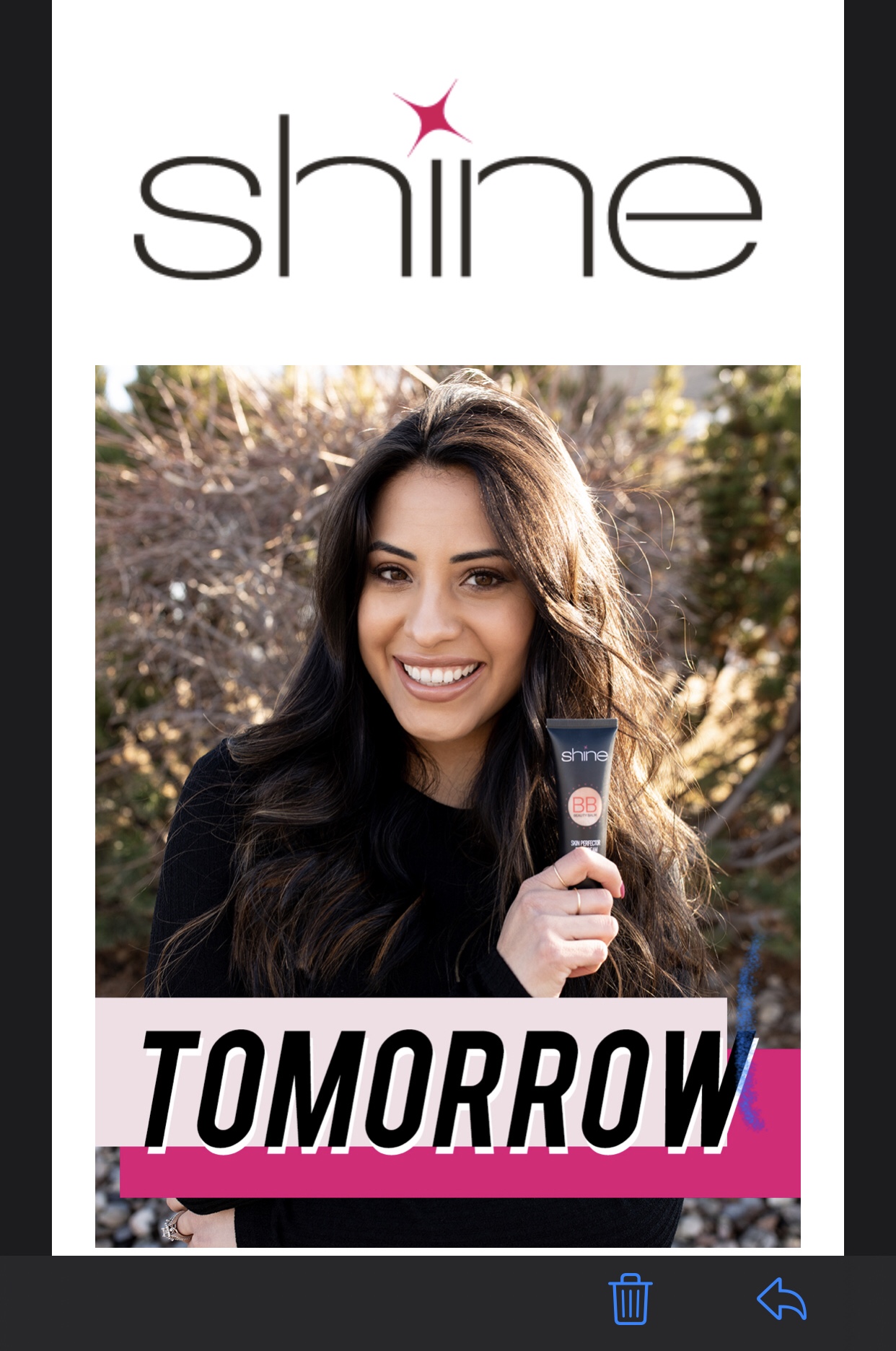 Be Ready! Shine Cosmetics BB Cream on sale 1 day only!! Have A Joyful Day